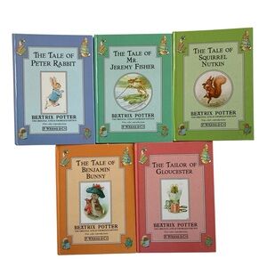 Mixed Lot - 5 Original Peter Rabbit Books Beatrix Potter Hardcover 1992.
